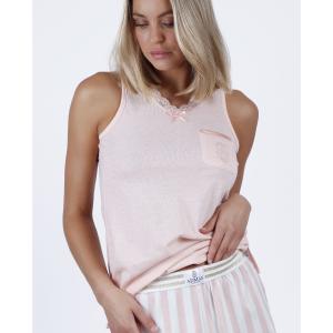 Striped women's pyjama with straps Admas image-1