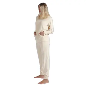 Women's long sleeve open pyjamas in double velour Admas Velvet Soft image-1