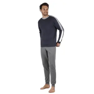 Plain long-sleeve pyjama Admas Magnific image-0