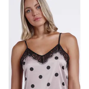 Elegant polka dot women’s pyjamas with straps Admas Classic image-3