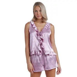 Women's zigzag satin pyjama Admas Volantes