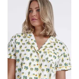 Pyjama ouvert à manches courtes femme Admas Hanging Out image-3