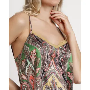 Nuisette à bretelles en cachemire brillant femme Admas Garden image-3