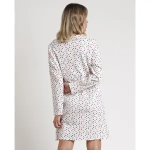 Long sleeve nightie with button placket for women Admas Star image-1