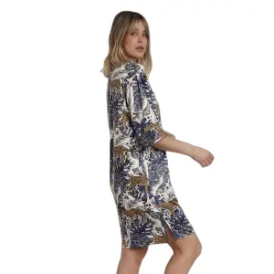 French sleeves women’s nightie Admas Luxury Leopard image-1