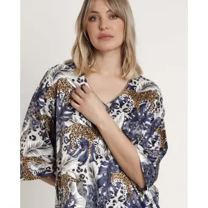 French sleeves women’s nightie Admas Luxury Leopard image-3