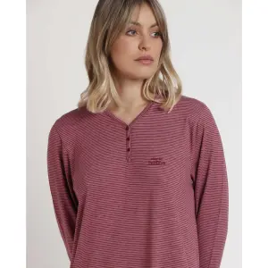 Camisola de mangas longas para mulher Admas Stay At Home Soft Stripes image-3
