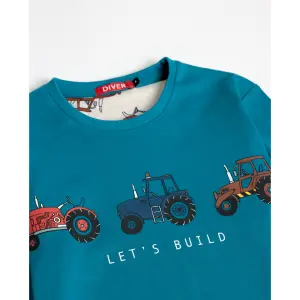 Children's long sleeve pyjamas Admas Diver Tractor A image-3