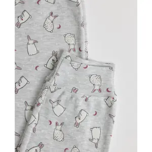 Girls' long-sleeve pyjamas Admas Bunnies On The Moon image-4