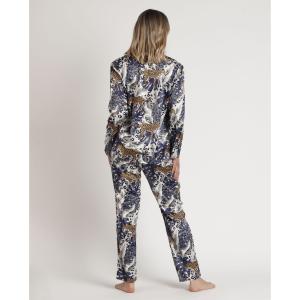 Öppen pyjamas med lång ärm för kvinnor Admas Luxury Leopard image-1