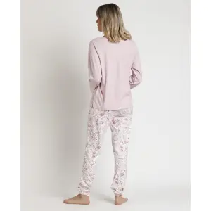 Pijama de manga longa senhora Admas Classic Live image-3