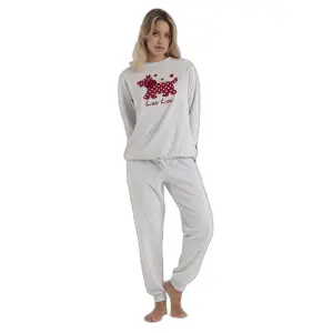Pyjama manches longues en velours femme Admas Lou Lou Cold image-0