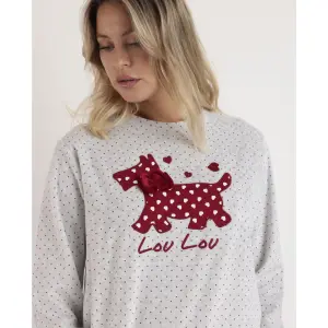 Pyjama manches longues en velours femme Admas Lou Lou Cold image-3