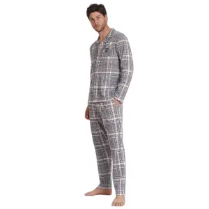 Open pyjama with long sleeves Admas Boston image-1