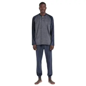 Velvet long-sleeved pajamas Admas Magnific Basic Stripes image-0