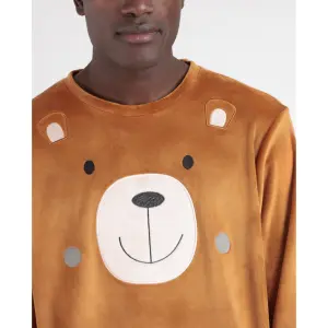 Πυτζάμα με μακριά μανίκια από βελούδο Admas Family Bear image-3