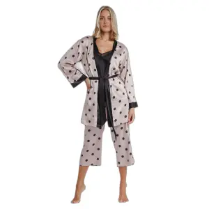 Peignoir manches longues femme Admas Classic Elegant Dots image-0