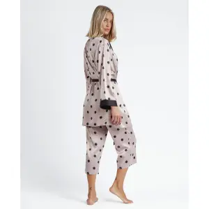 Peignoir manches longues femme Admas Classic Elegant Dots image-2