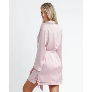 Long sleeve bathrobe with satin band for women Admas Classic image-2