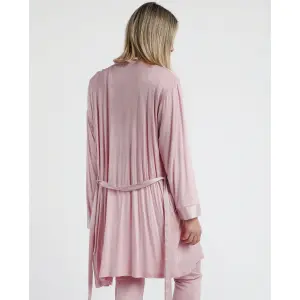 Long sleeve satin robe for women Admas Classic Bands image-2