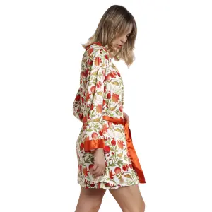 Long-sleeved women's robe Admas Garden Passion Fruits image-1