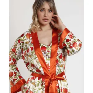 Long-sleeved women's robe Admas Garden Passion Fruits image-3