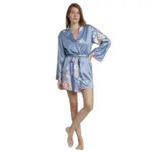 Szlafrok damski z długim rękawem Admas Garden Romantic Flowers image-0