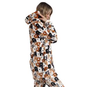 Warm long-sleeve robe for women Admas Family Bear image-2