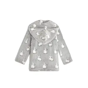Warm long-sleeved dressing gown for girls Admas Bunnies On The Moon image-1