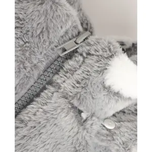 Warm long-sleeved dressing gown for girls Admas Bunnies On The Moon image-2