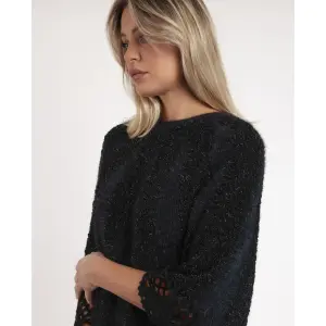 Knitted women's poncho Admas Liso Romantic image-3