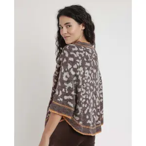 Women's open-button knitted poncho Admas image-2