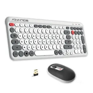 Clavier et souris sans fil RF silencieux Advance Ergostyle Combo 43x14.7x3.4 cm image-0