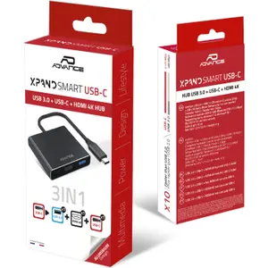 usb-c 3.0/hdmi-Adapter mit usb typ c und usb typ a Advance Xpand Smart image-1
