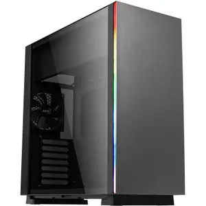 atx medium tower pc case with glass panel Aerocool Glo RGB