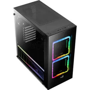 carcasa atx torre mediana con panel de cristal Aerocool Tor RGB image-0