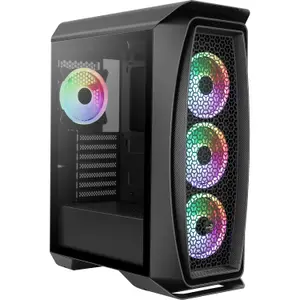 atx medium tower pc case with glass panel Aerocool Aero One Duo RGB