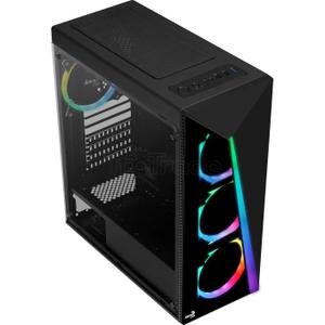 Boîtier PC Moyen Tour ATX avec panneau vitré Aerocool Shard Tempered Glass ARGB image-1