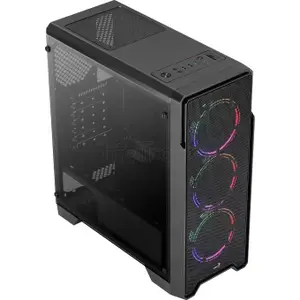 atx medium tower pc case with glass panel Aerocool Ore-G Saturn V1 RGB image-1