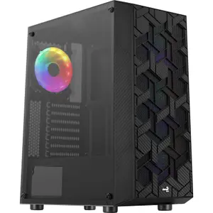 atx medium tower pc case with glass panel Aerocool Hive v2 RGB