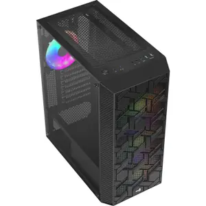 atx medium tower pc case with glass panel Aerocool Hive v2 RGB image-1
