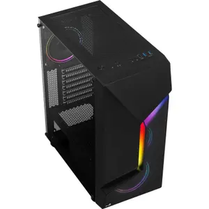 atx medium tower pc case with glass panel Aerocool Scape V2 RGB image-2