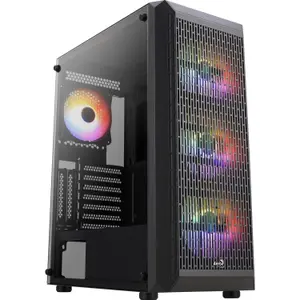 atx medium tower pc enclosure with glass panels Aerocool Beam v2 RGB image-0