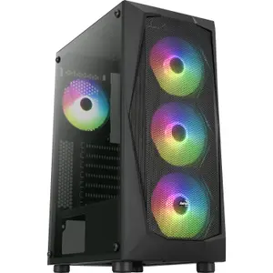 atx medium tower pc case with glass panel Aerocool Falcon-A RGB image-3