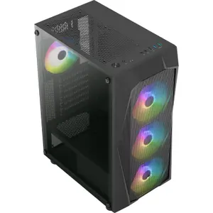 atx medium tower pc case with glass panel Aerocool Falcon-A RGB image-2