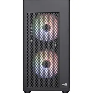 Micro atx mini tower pc case with glass panels Aerocool Hexform RGB image-1