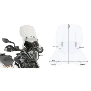 Bulle Motorrad Givi Modulable Airflow KTM 390 Adventure (2020) / KTM 790 Adventure (2019 À 2020) image-0