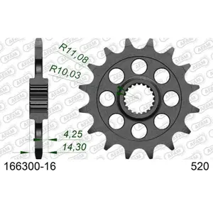 Sprocket Afam 520 16 dents image-0