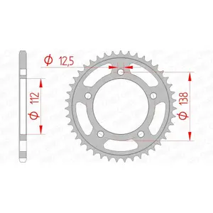 Steel Motorcycle Crown Afam 428 Honda CB 500 F ABS (PC58) image-0