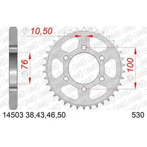 Steel rear sprocket Afam 14503 image-0